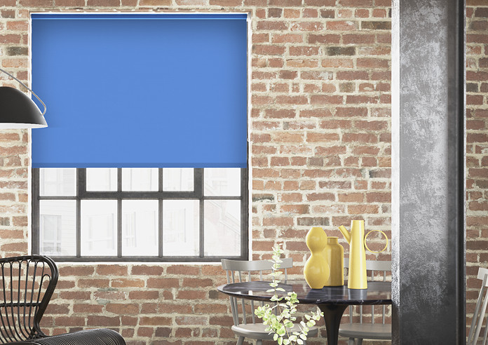 Palermo (Blackout), Bluebell - Motorised Roller Blind - Image 3